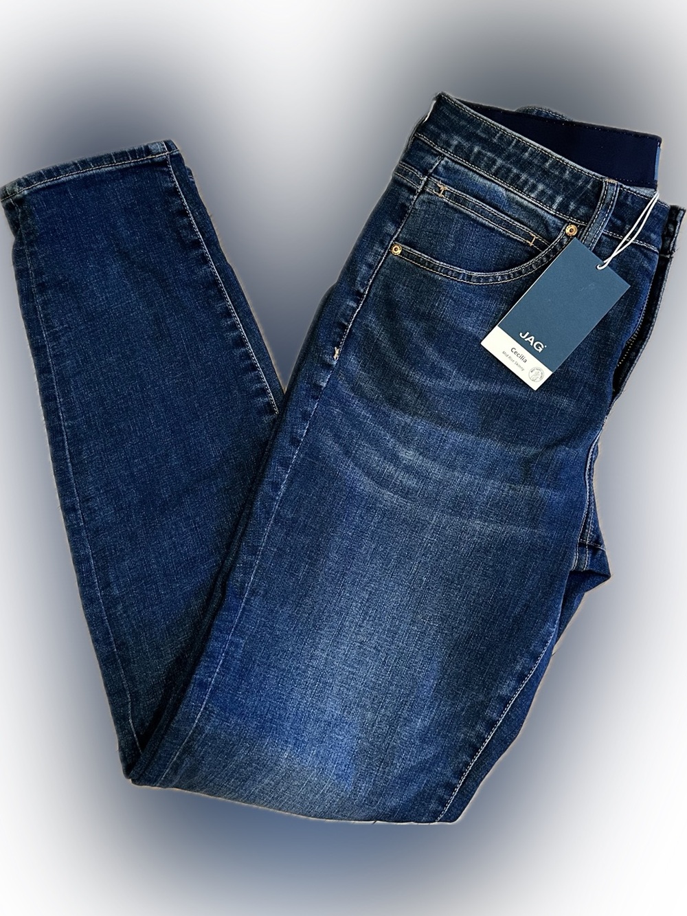 JAG Jeans Cecilia Skinny Mid Rise Deep Indigo Jeans NWT
